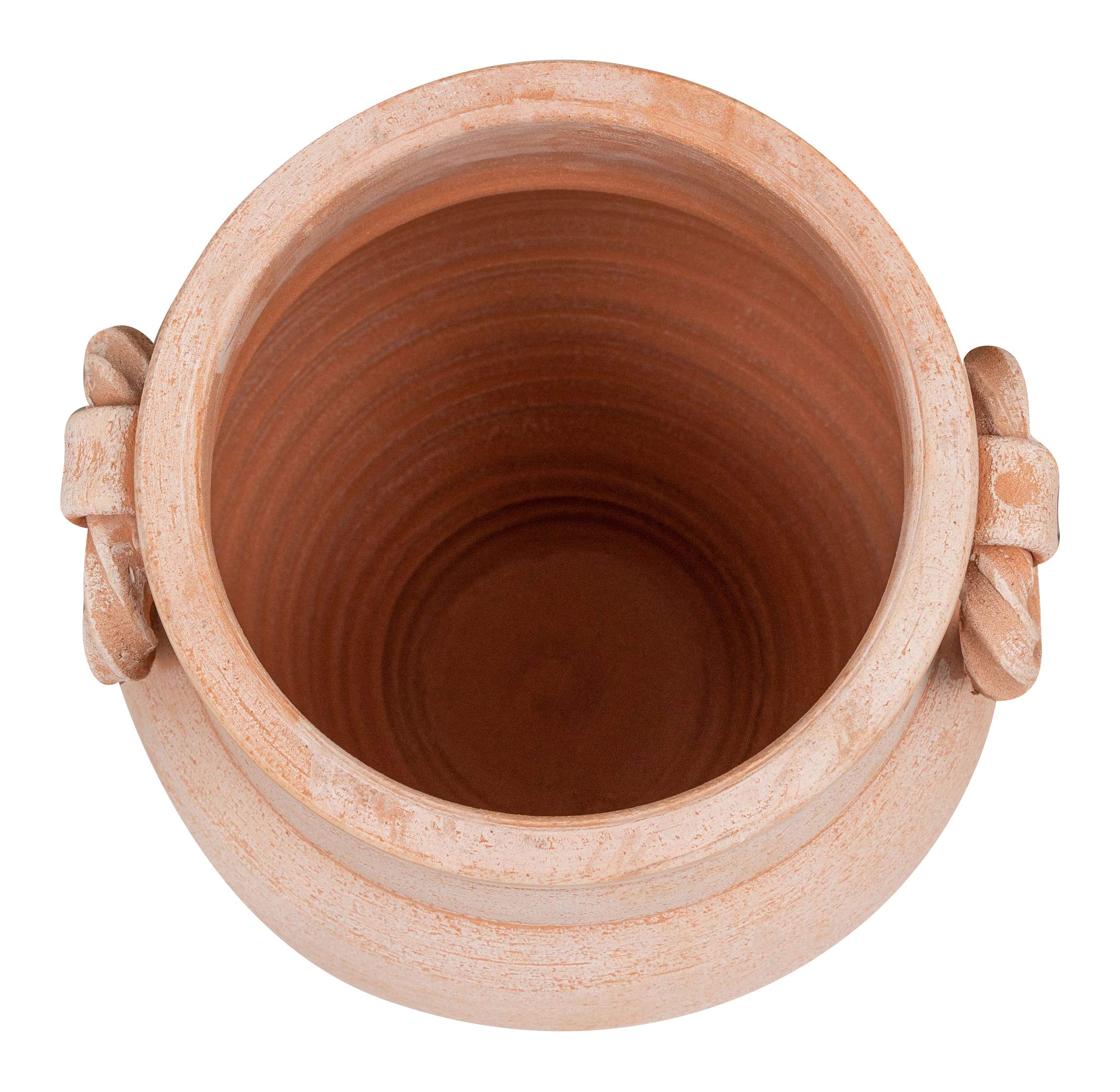 Biscottini Orcio Porta ombrelli per Esterno e Interno 36x32x32 cm | Vasi Terracotta Porta Ombrello Made in Italy | Portaombrelli da Esterno Lavorato a Mano