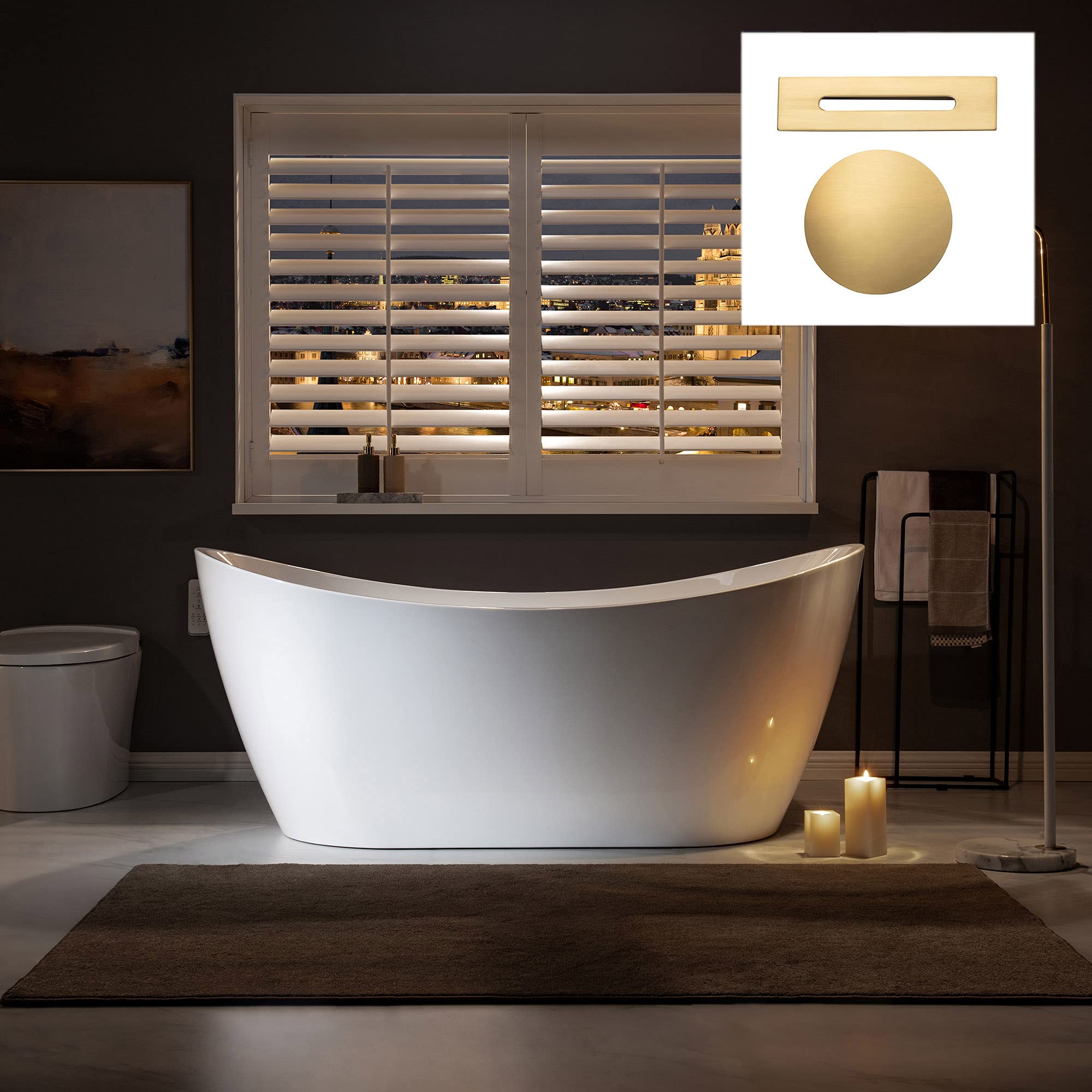 WOODBRIDGE 67' Acrylic Freestanding Bathtub