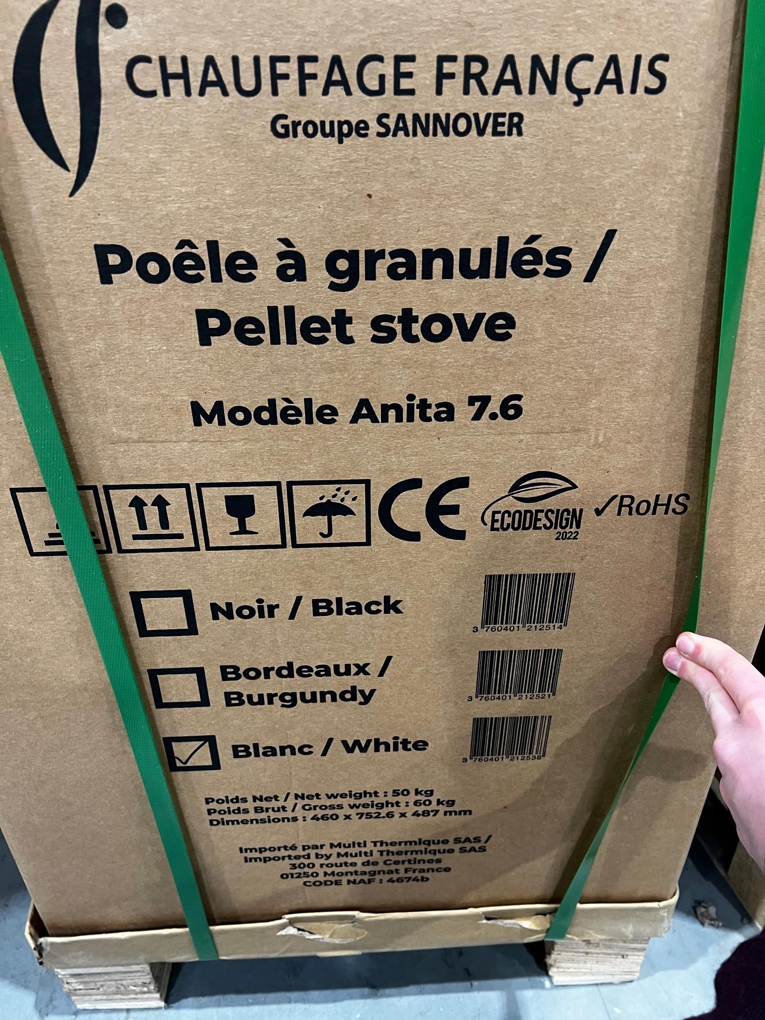 Anita Stufa a pellet ad aria 7,6 kW Bordeaux Sannover