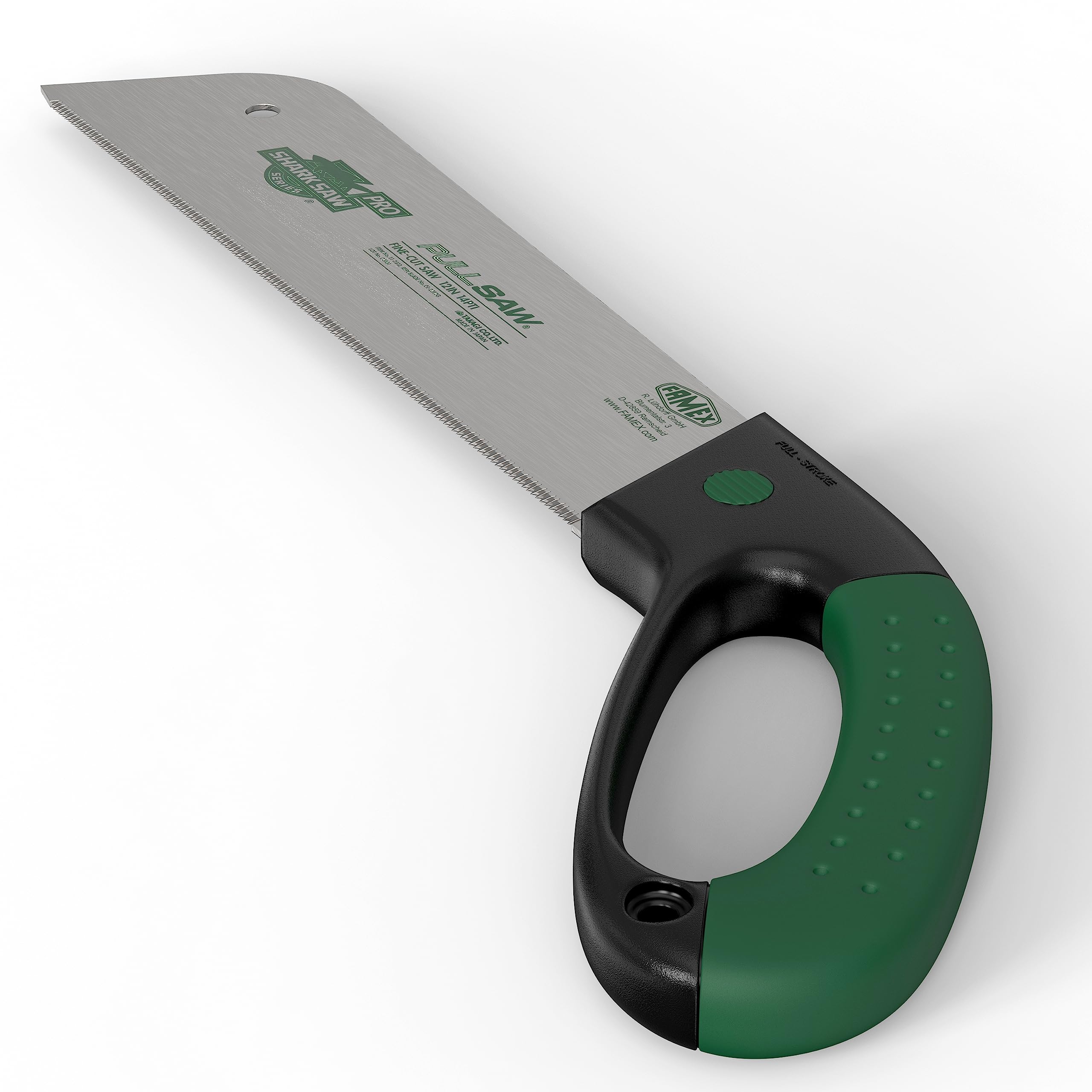 FAMEX 5503 Profi Japansäge 300mm aus Karbonstahl 14TPI - Made in Japan - Dicke nur 0,6mm, Japanische Zugsäge Kataba mit flexiblem Sägeblatt, mit 2-Komponentengriff, Feinsäge, für gewerblichen Einsatz FAMEX 5503 Profi Japansäge 300mm aus Karbonstahl 14TPI - Made in Japan - Dicke nur 0,6mm, Japanische Zugsäge Kataba mit flexiblem Sägeblatt, mit 2-Komponentengriff, Feinsäge, für gewerblichen Einsatz