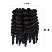 Vista 6 de Darling Flexi Rod Curls - 6 extensiones de cabello de ganchillo (3 paquetes de 2 por paquete), textura natural y suave, rizo de varita esponjosa, 14