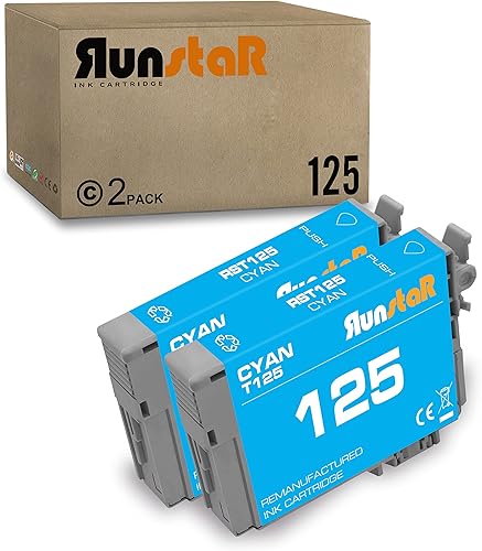 Miniatura 7 de Run Star T125 Cartucho de tinta remanufacturado de repuesto para Epson 125 uso para impresora Epson Stylus NX125 NX127 NX230 NX420 NX530 NX625