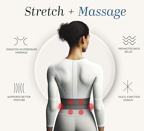 Miniatura 2 de Halo Camilla de masaje lumbar con 8 nodos de acupresión para aliviar el dolor de cintura, cadera y espalda, diseñado ergonómicamente para