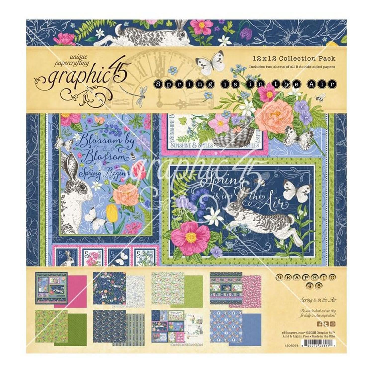 Graphic 45 Spring is in the Air Paper Collection Pack, 30.5 x 30.5 cm