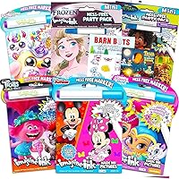 Vista 1 de Imagine Ink - Juego de libros para colorear para niñas (el paquete incluye 6 libros sin desorden y calcomanías con trolls, mancuernas y más)