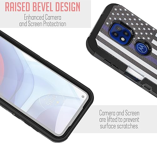 Miniatura 6 de Funda compatible con Motorola Moto G Power 2021, resistente, a prueba de golpes, cuerpo completo, protector de pantalla integrado, funda con función