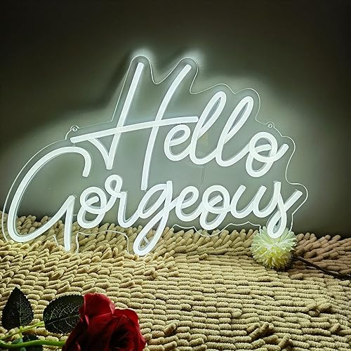 Miniatura 3 de Hello Gorgeous - Luz nocturna LED de neón para pared, hogar, fiesta, pared, boda, día de San Valentín, dormitorio, cumpleaños, arte, bar, club,