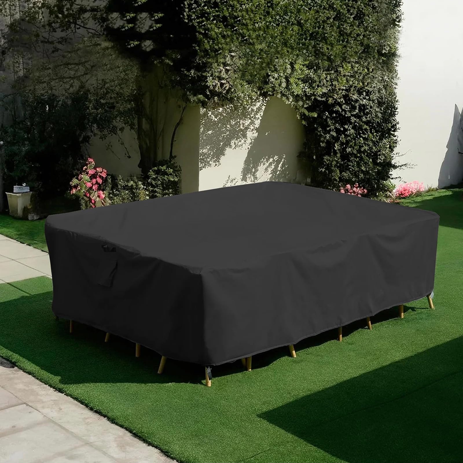 250x160x70cm Terrassenmöbel Abdeckung, Abdeckung für Gartenmöbel, Oxford Tisch Abdeckhaube Schutzhülle für Gartentisch Sitzgruppe, Rechteckig, wasserdichte Anti-UV Regenschutz und Staubfest