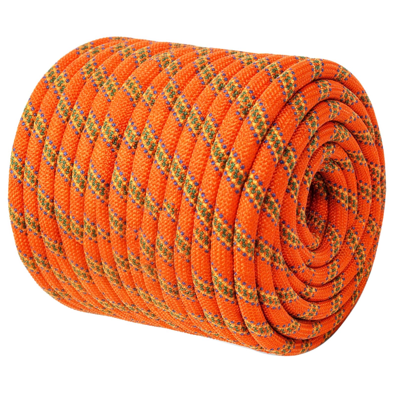 Double Braided Arborist Rope -1/2 Inch x 50 Feet Polyester Rope - High Strength Climbing Rope for Tree Work, Halyard, Sailing (Orange)