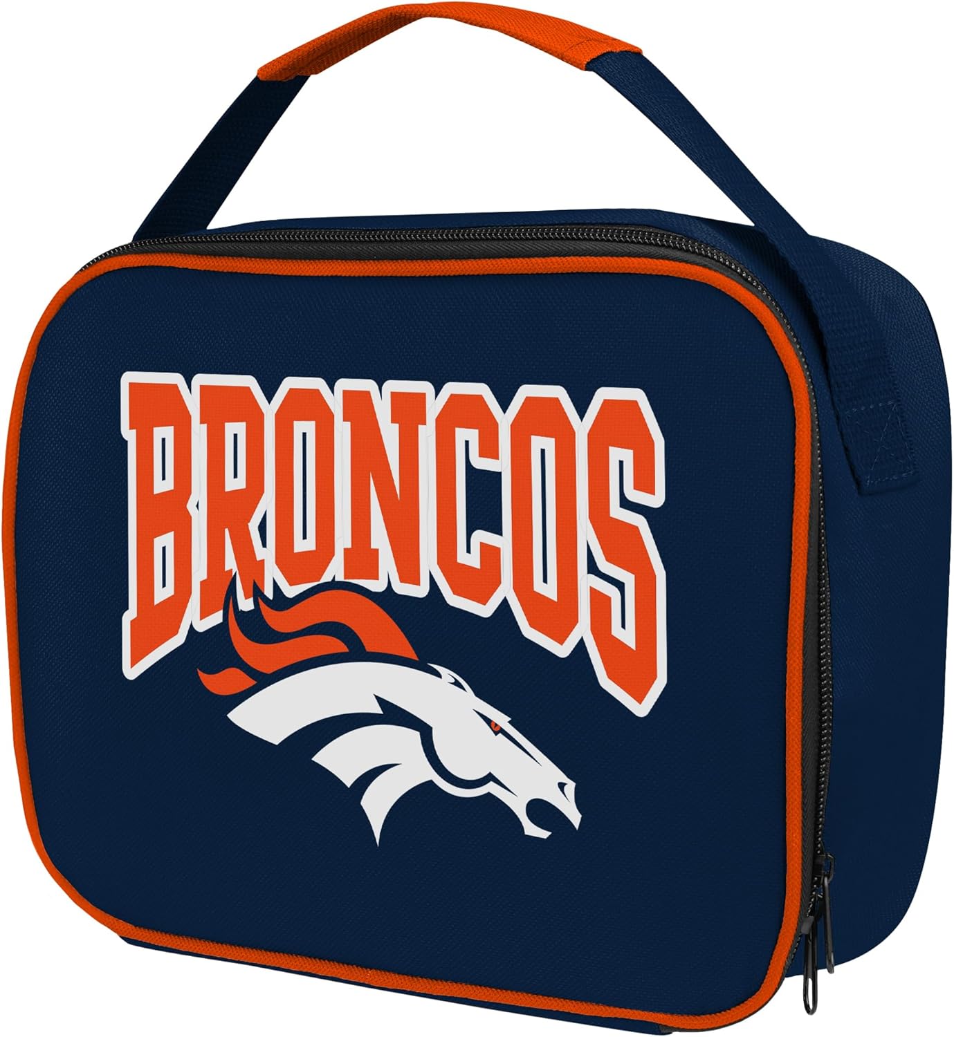FOCO NFL Unisex-Adult Officially Licensed Wordmark Team Color Big Logo Football Zip Closure 7L Lunch Bag - Denver Broncos - Image 2