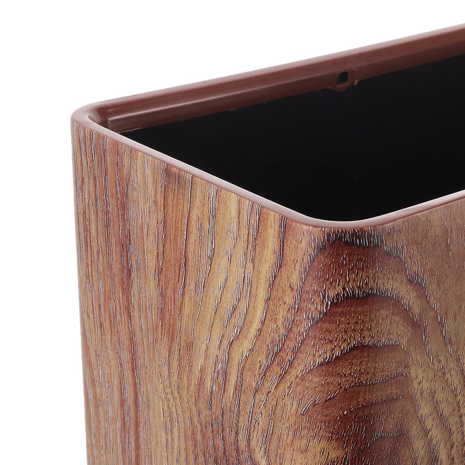 Toddmomy Cubo de Basura Delgado Diseño Vintage y Textura de Madera, Plástico Resistente, Forma Estrecha Adecuado para Baño y Hogar, Ahorro de Espacio y Durabilidad