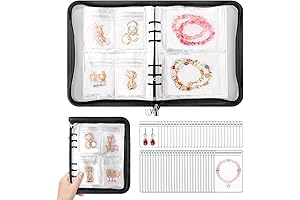 Bvdfgk Transparent Jewelry Storage Book Organizer