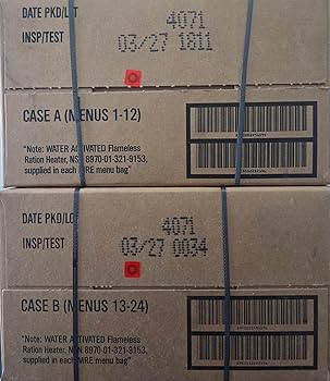 【2027年期限】米軍 MREレーション 4個セット Amazon.com: Genuine Military MRE - Menu 4 with 2027
