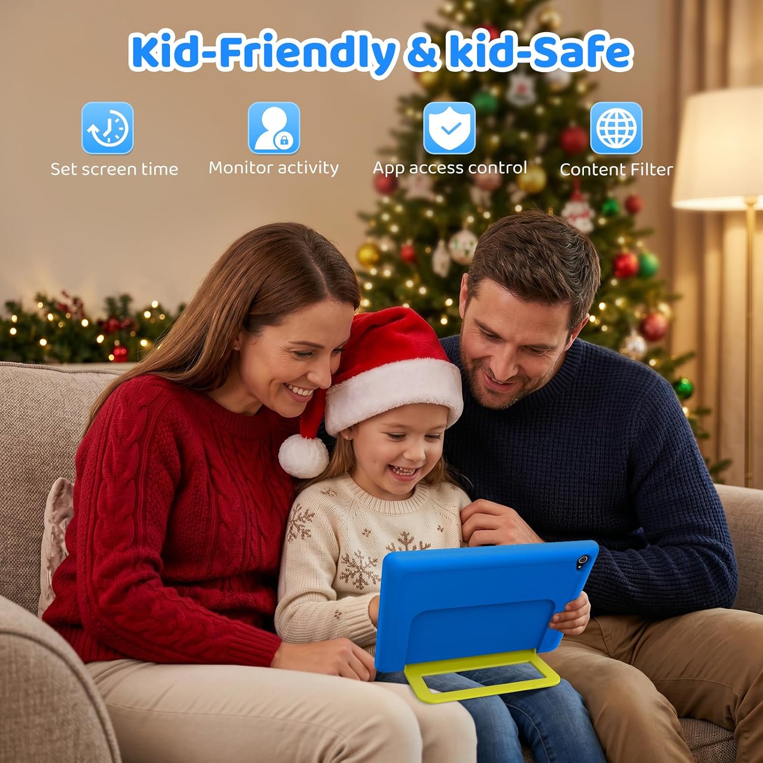 Urao Kids Tablet, Android 16 Tablet for Kids 10 inch with Case, 20GB RAM 64GB ROM 1TB TF Card Expandable for Toddler Children, Parental Control, Dual Camera, WiFi,Gift, view 9