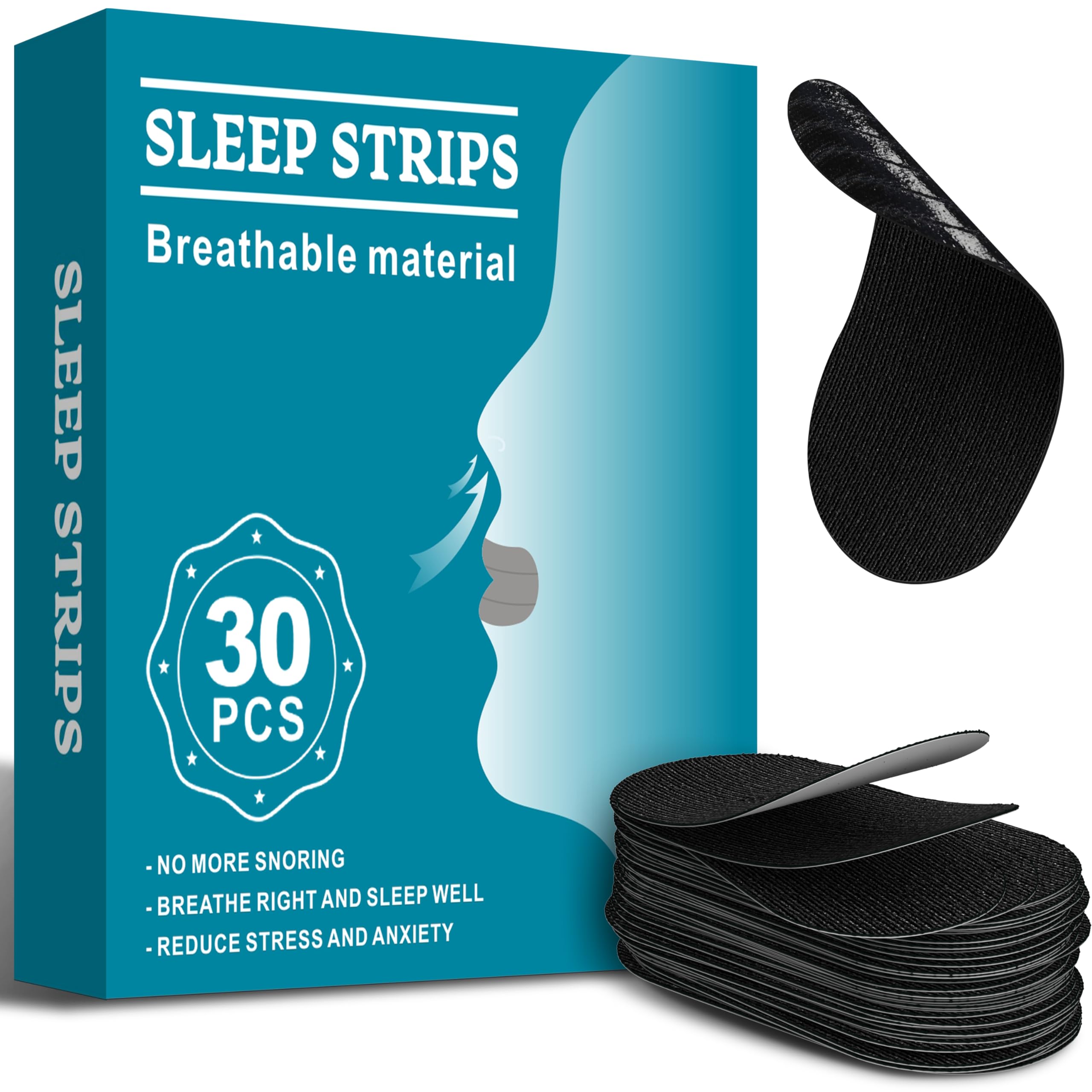 Mouth Tape, Mundpflaster Gegen Schnarchen, Mouth Tape for Sleeping Schnarchstopper, Verbessert Schlaf und Atmung, Für Männer und Frauen Geeignet, 30 Stück