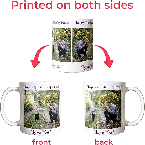 Vista 10 de Tazas de café personalizadas - Texto personalizado, foto, logotipo, imagen de collage, nombre inicial taza de monograma y tazas mágicas de cerámica