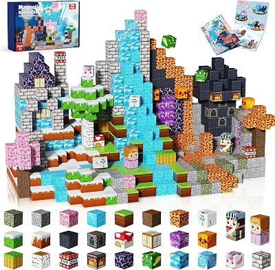 ToyUnited Magnetic Blocks, 150PCS Magnetic Building Blocks Tiles Cubes for Ages 3 4 5 6 7 8 9 10 Boys&Girls, Dark Swordsman Construction Toys STEM Sensory Toys for Kids Birthday Gifts