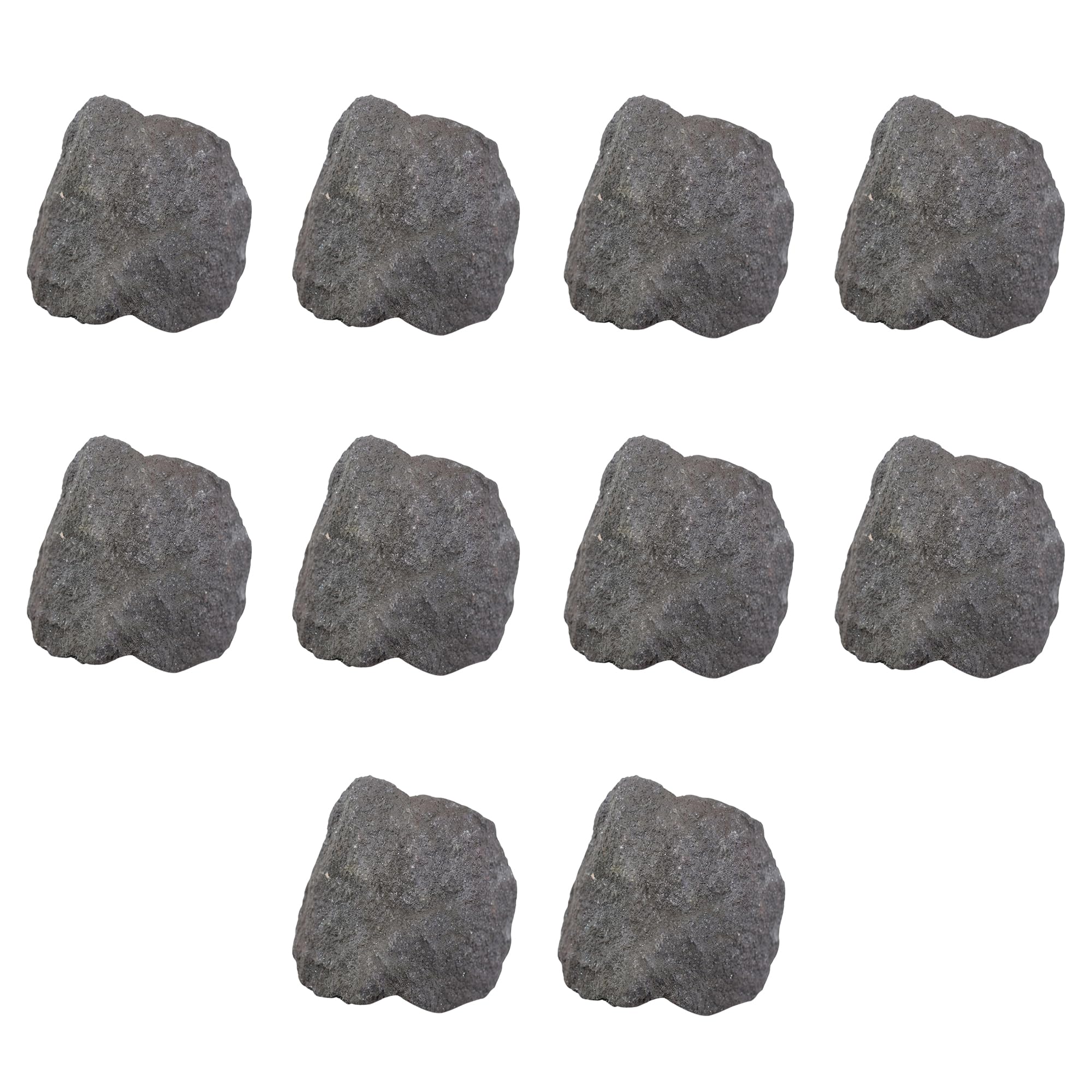 10 piezas de magnetita cruda, especímenes minerales, rocas metamórficas para aulas de ciencias, seleccionadas por geólogos y procesadas a mano, paquete de clase, colección educativa