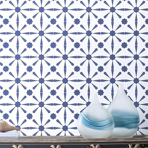 WENMER Papel tapiz geométrico, 17.7 x 118 pulgadas, moderno papel tapiz geométrico para despegar y pegar, papel de contacto geométrico extraíble