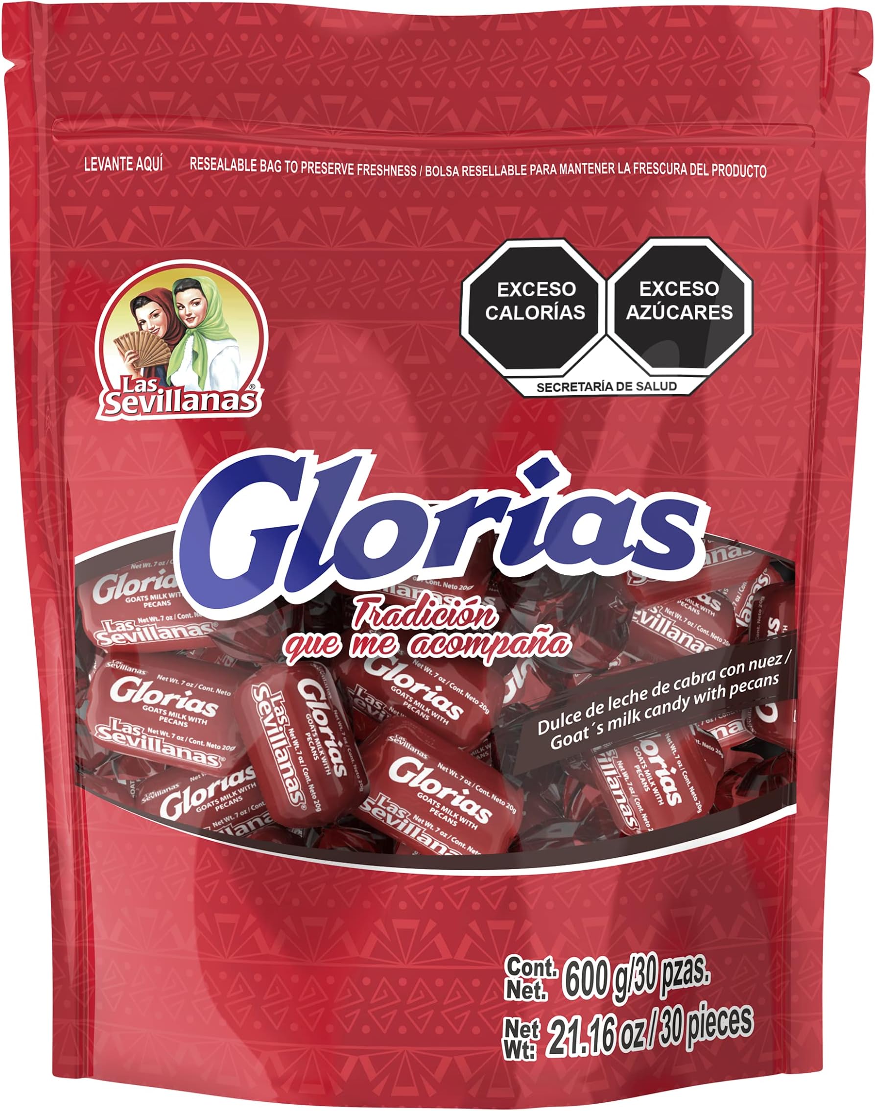 weight: Gloria Chewy Dulce de Leche Candy Bag with Pecans – Traditional Mexican & Latin Candy - Sweet Snack Treats - Arequipe, Cajeta, Caramel Sauce - Perfect for Desserts, Snacks, and Parties -21.16 Oz