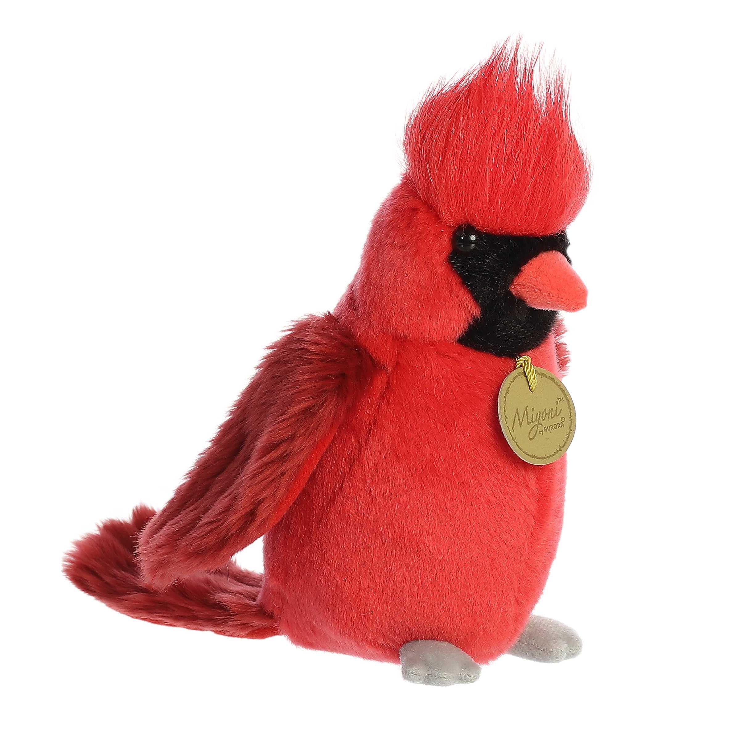Aurora(r) Realistic Miyoni(r) Cardinal Stuffed Animal - Lifelike Detail - Cherished Companionship - Red 9 Inches