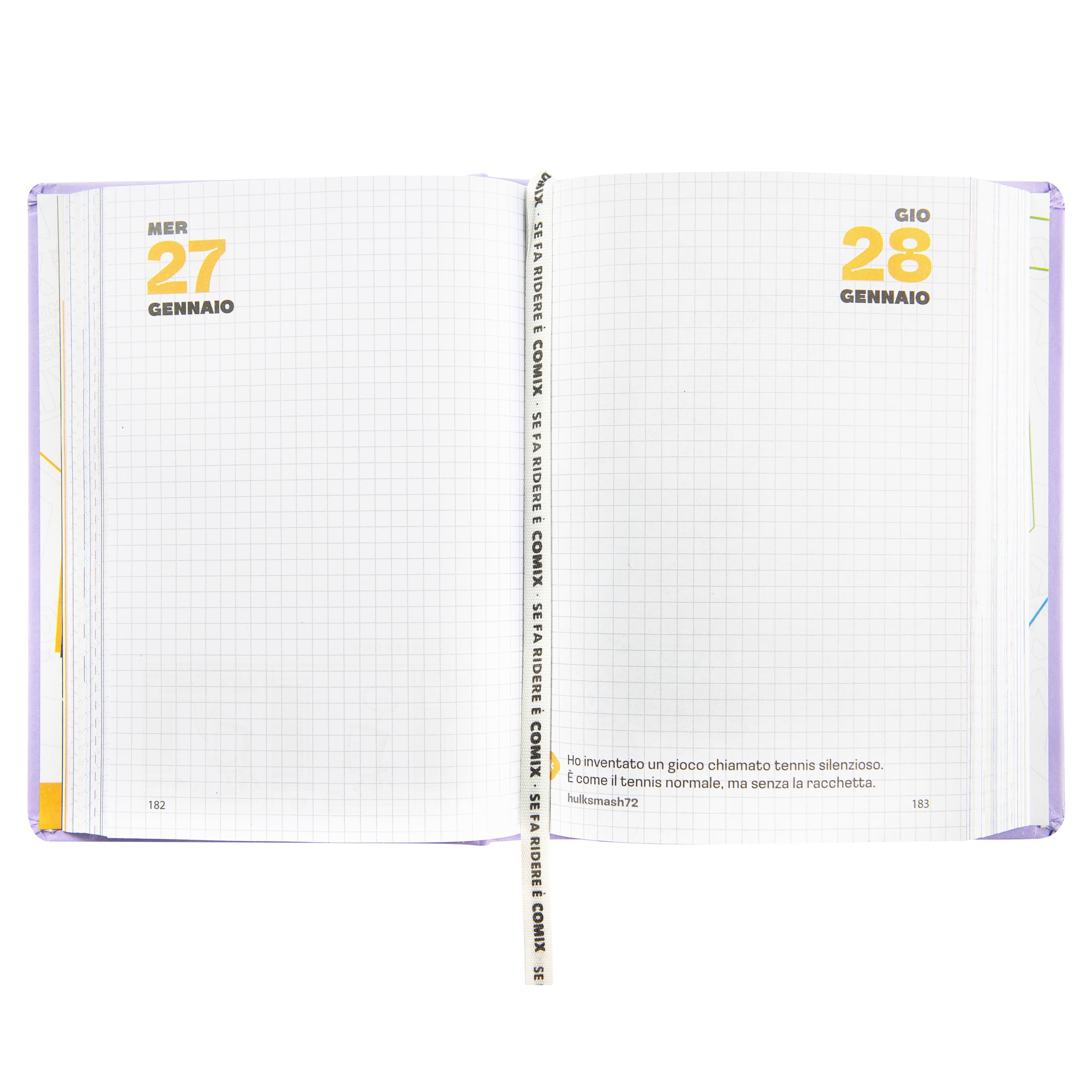 COMIX - Agenda 2027 Giornaliera 16 Mesi, Diario per Scuole Medie e Superiori, con Copertina Rigida, 576 Pagine con Grafiche e Fumetti, Ideale per Ragazzi e Ragazze, Formato Mini 11x15,3 cm
