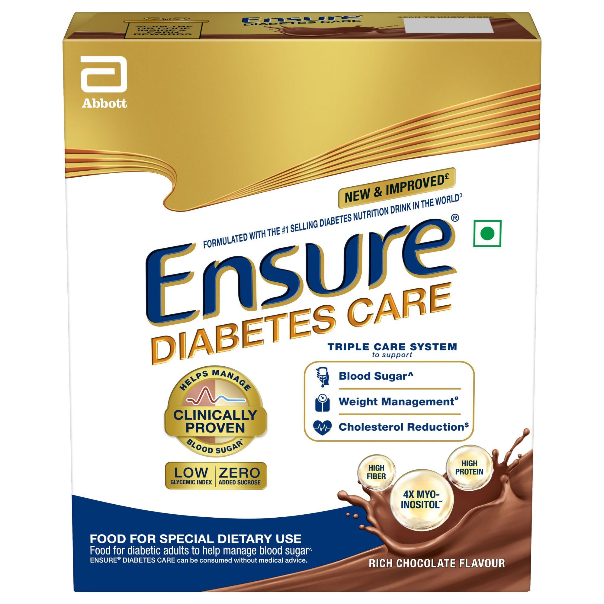 Ensure Diabetes Care Chocolate 200g. Specialized Nutrition To Help Manage Diabetes. Helps Manage Diabetes Related Symptoms