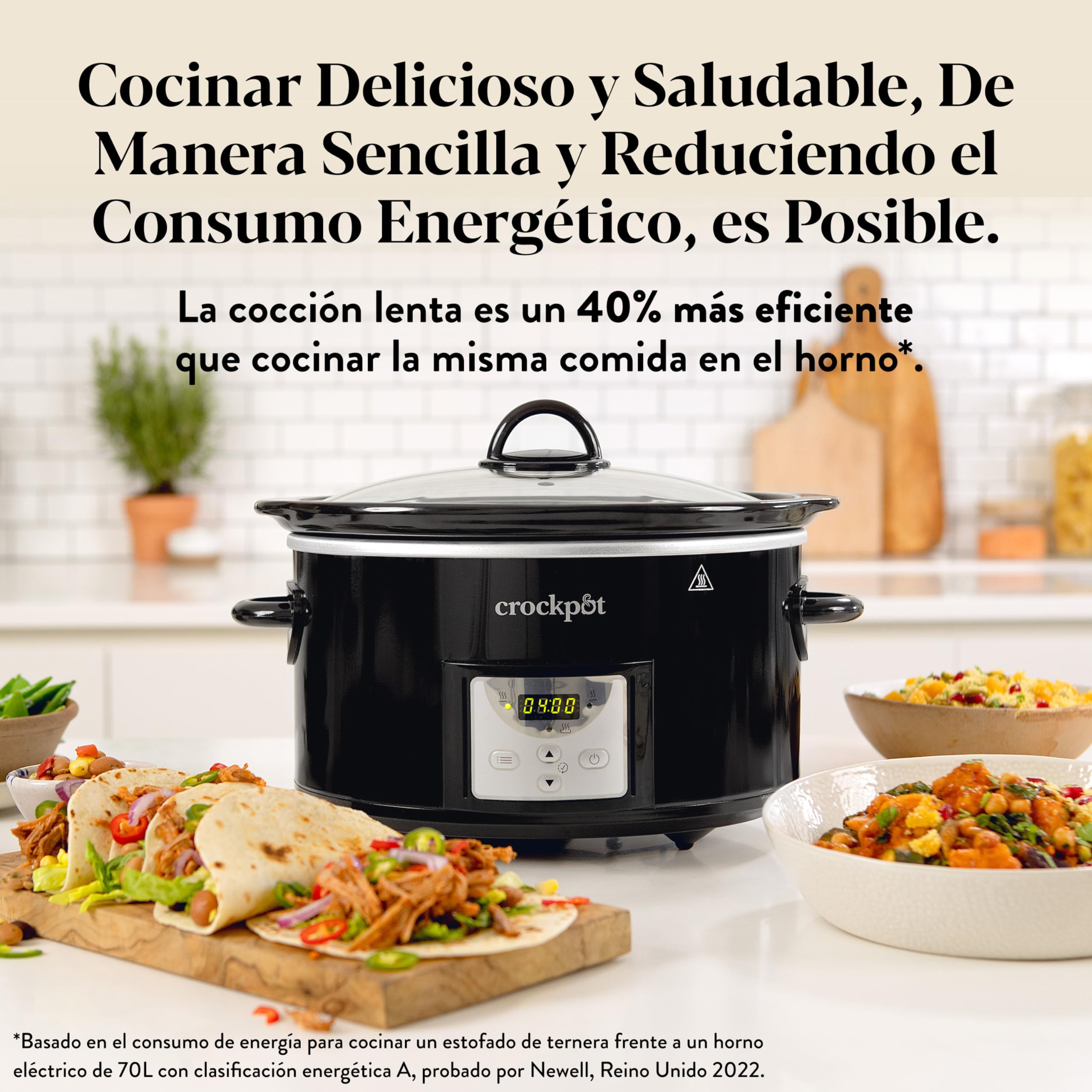 Crock-Pot Olla de Cocción Lenta Digital 3,5 L Negro CSC113X