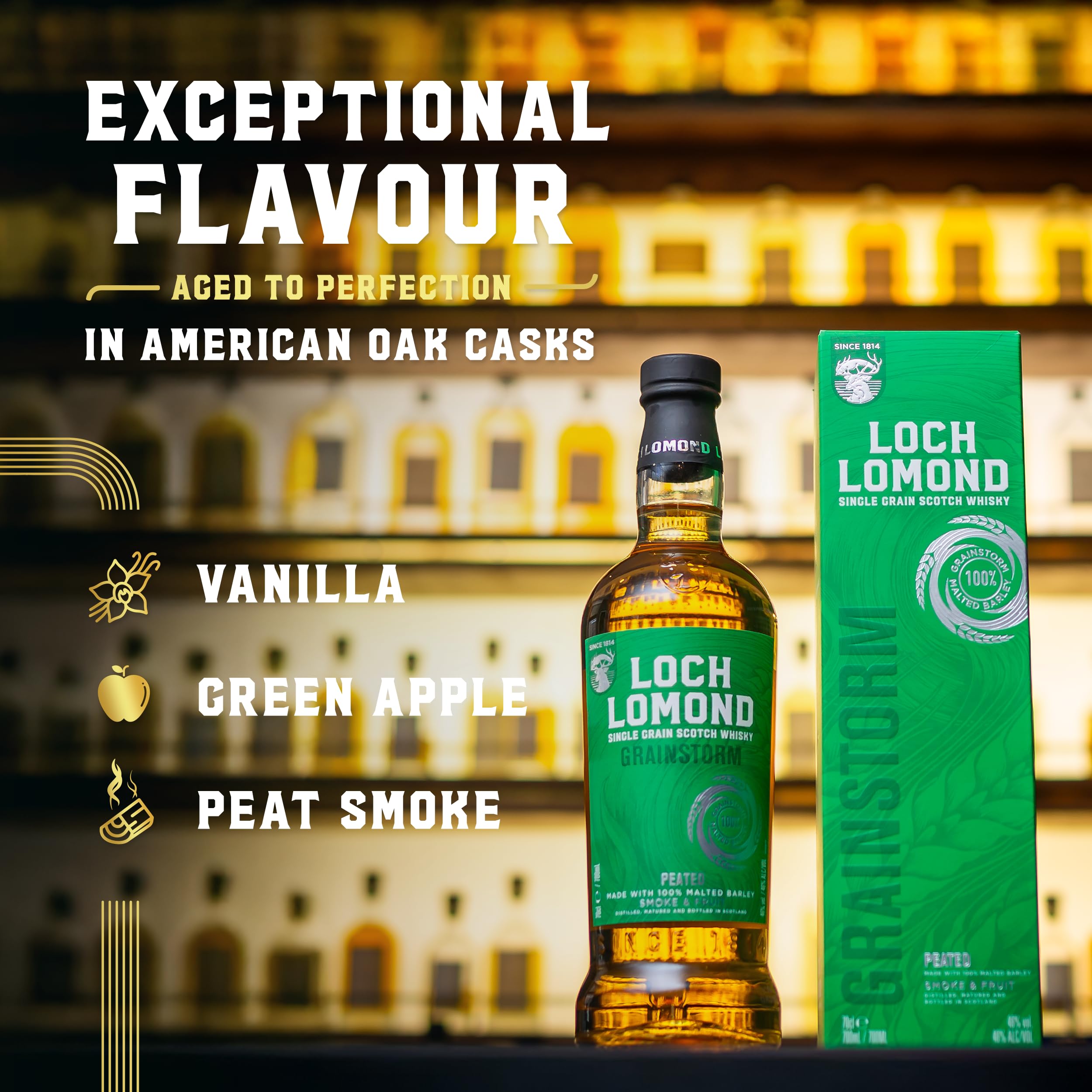 Amazon.co.jp: ロッホローモンド シングルグレーン ピーテッド 46