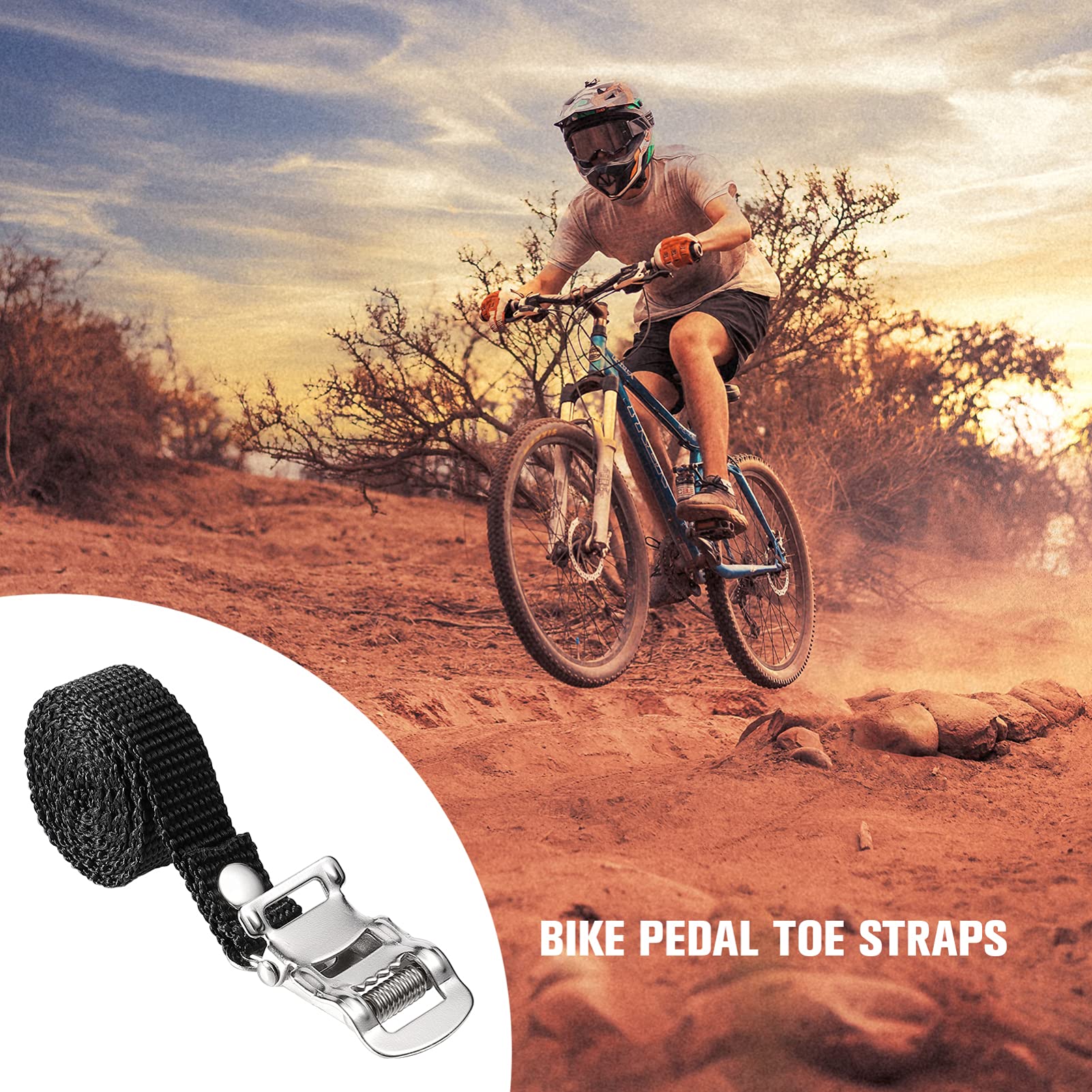 Correas de amarre con trinquete, paquete de 4, correas para portaequipajes, correas de amarre ajustables, cinturones de tensión con liberación rápida, correas para los dedos del pie del pedal de las