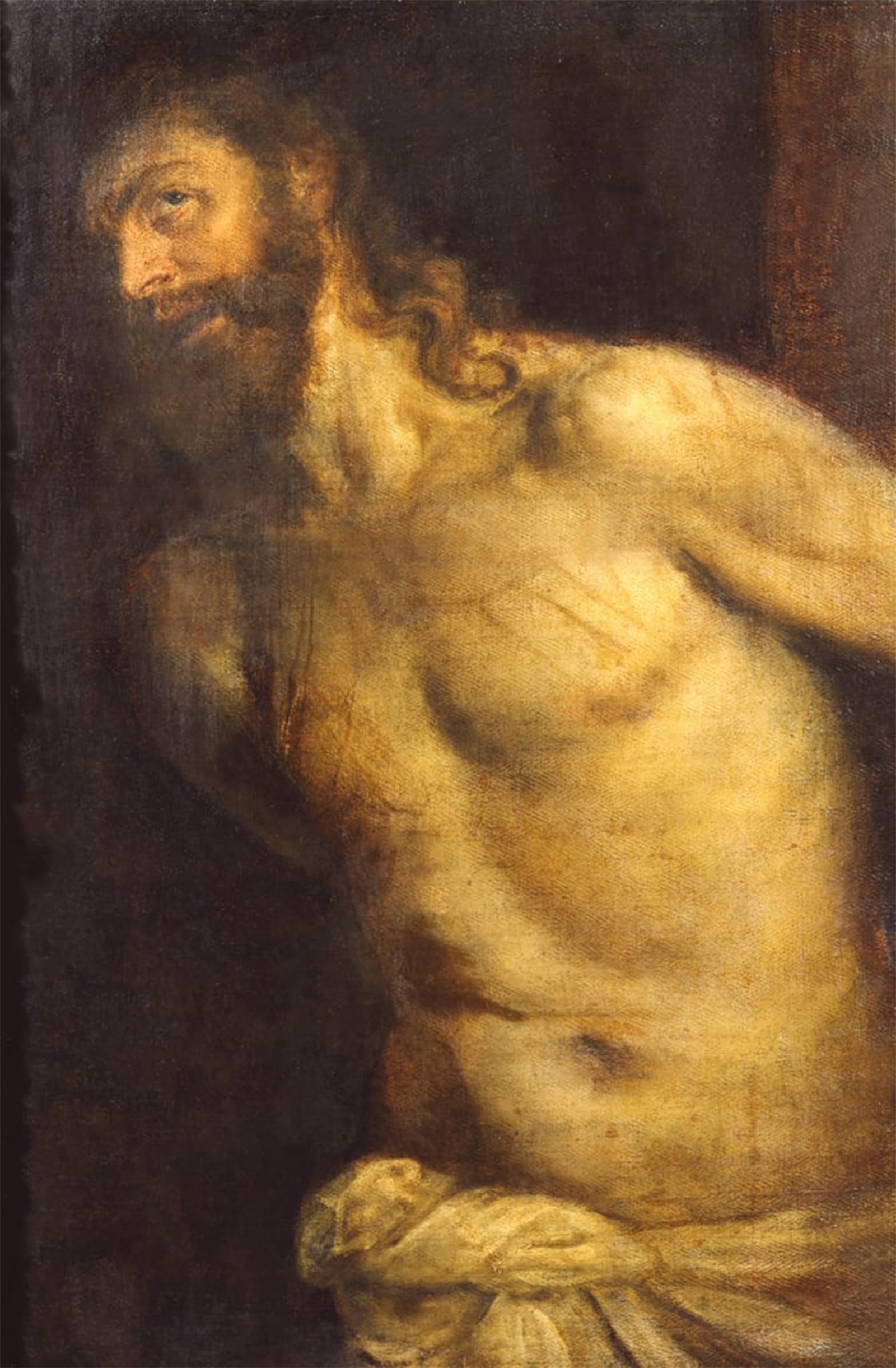 ARTXLXXBN Famous Print Painting Colorful Art Print Christ Flagellated by Tiziano Vecelli Canvas Art Decorations for Home Decor 60x90cm