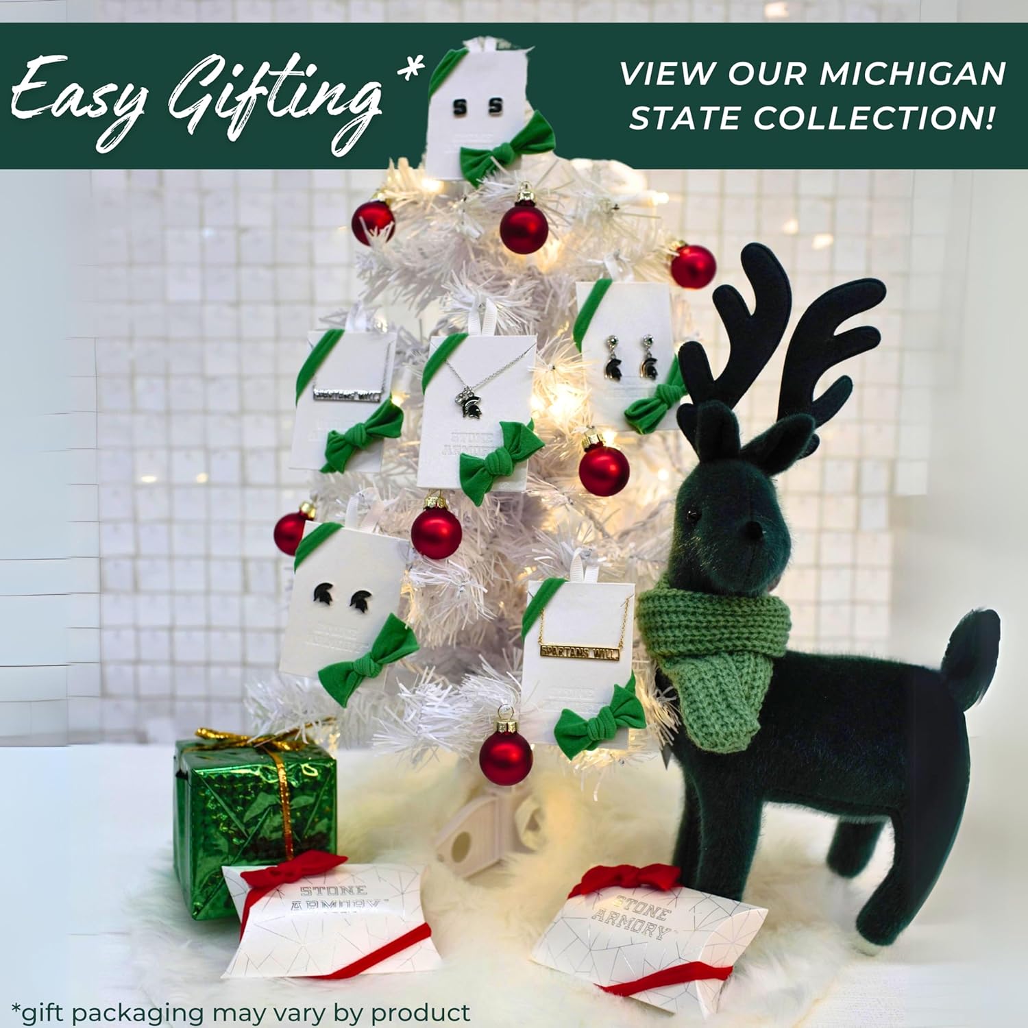 Stone Armory Michigan State Gifts - MSU Spartan Helmet Charm Necklace - Hypoallergenic and Adjustable 16-20in - Michigan State Womens Apparel - Image 4