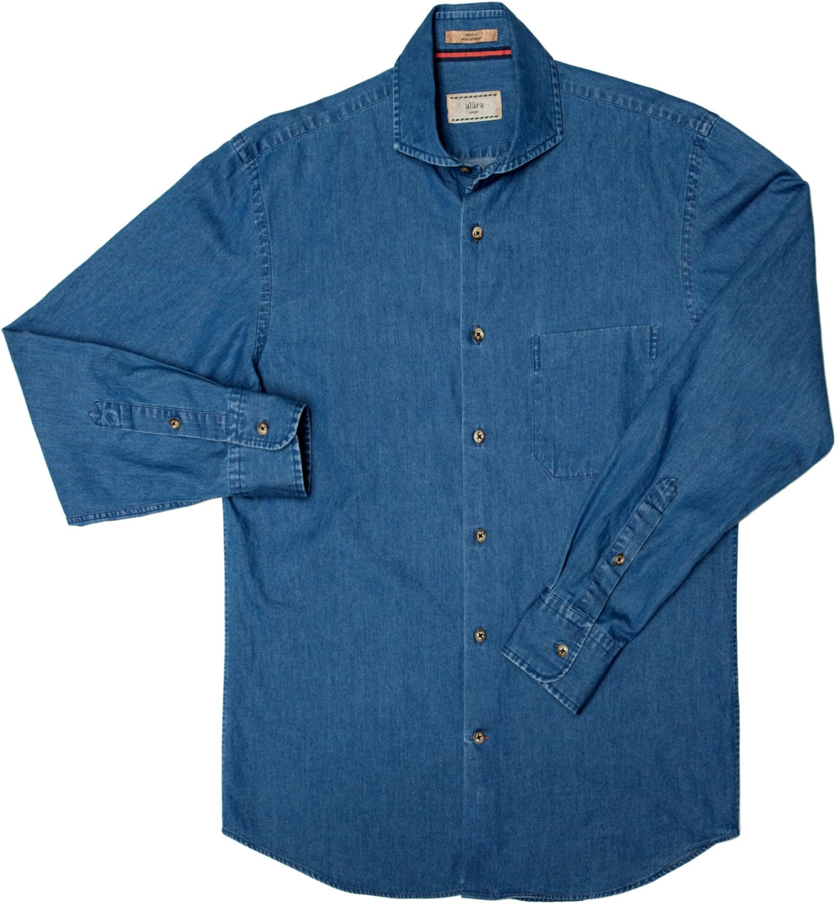 AlaraShirt Men's Italian Denim Shirt XXL Indigo