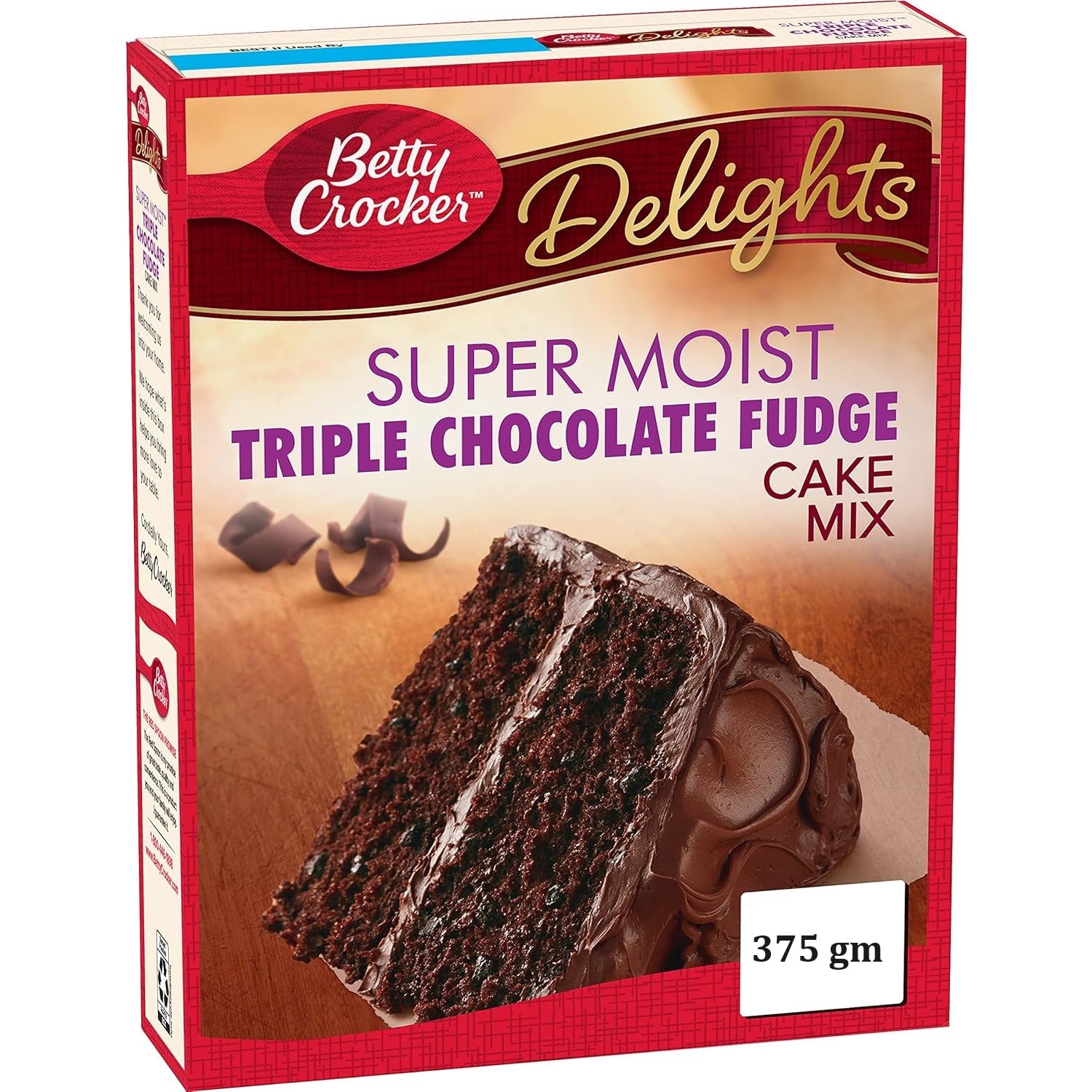 Betty Crockers Delights Super Moist Triple Chocolate Fudge Cake Mix 375g (B0DCSVQ3GC) Amazon Price History, Amazon Price Tracker