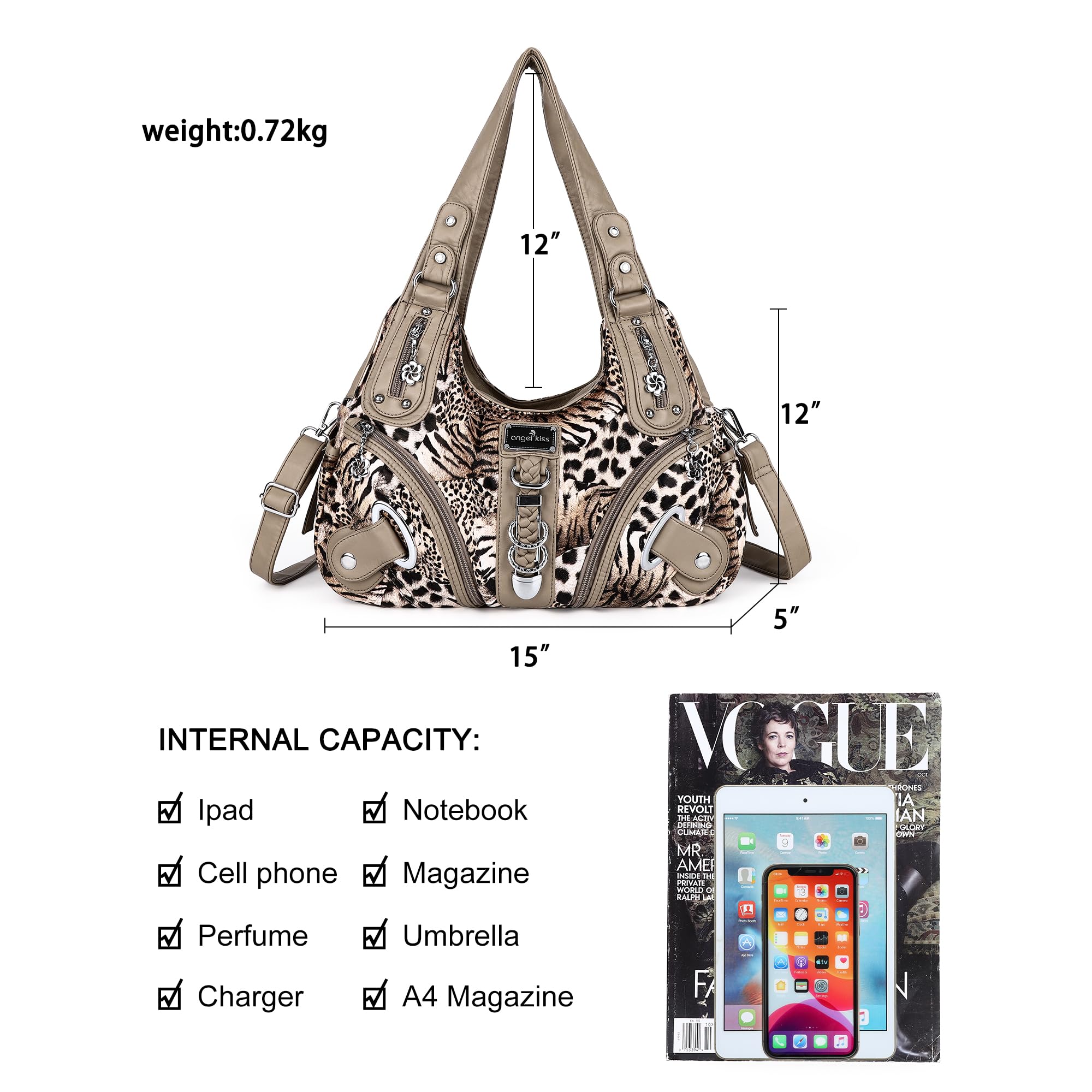 Angel Kiss Bolso de Mano para Mujer Bolsos Bandolera Bolso Hobo para Mujer Bolsos Bandolera Bolsos con Borla