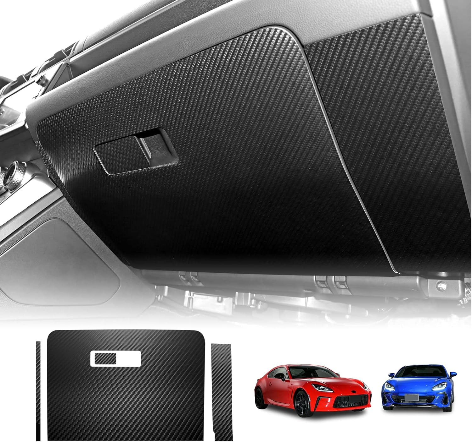 KUNGKIC for Toyota GR86 Subaru BRZ 2021 2022 2023 2024 2025 Glove Box Decals Stickers 9002 Color Italian Suede Protective Sticker Car Interior Accessories