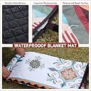 OFBOSMI Waterproof Picnic Blanket | Foldable Outdoor Mat for Beach, Camping & Park | Sand-Resistant Portable Picnic Rug | Extra Large 78 x 78 Inch Family Blanket gallery image