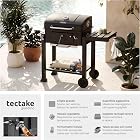 Foto di tectake® Barbecue Carbonella Portatile 110x64x104 cm, Griglia Barbecue in Acciaio, 3 Ganci, 2 Ruote, Cassetto per Carbone Bbq, Termometro nel Coperchio, Apribottiglie, per Giardino e Campeggio - Nero