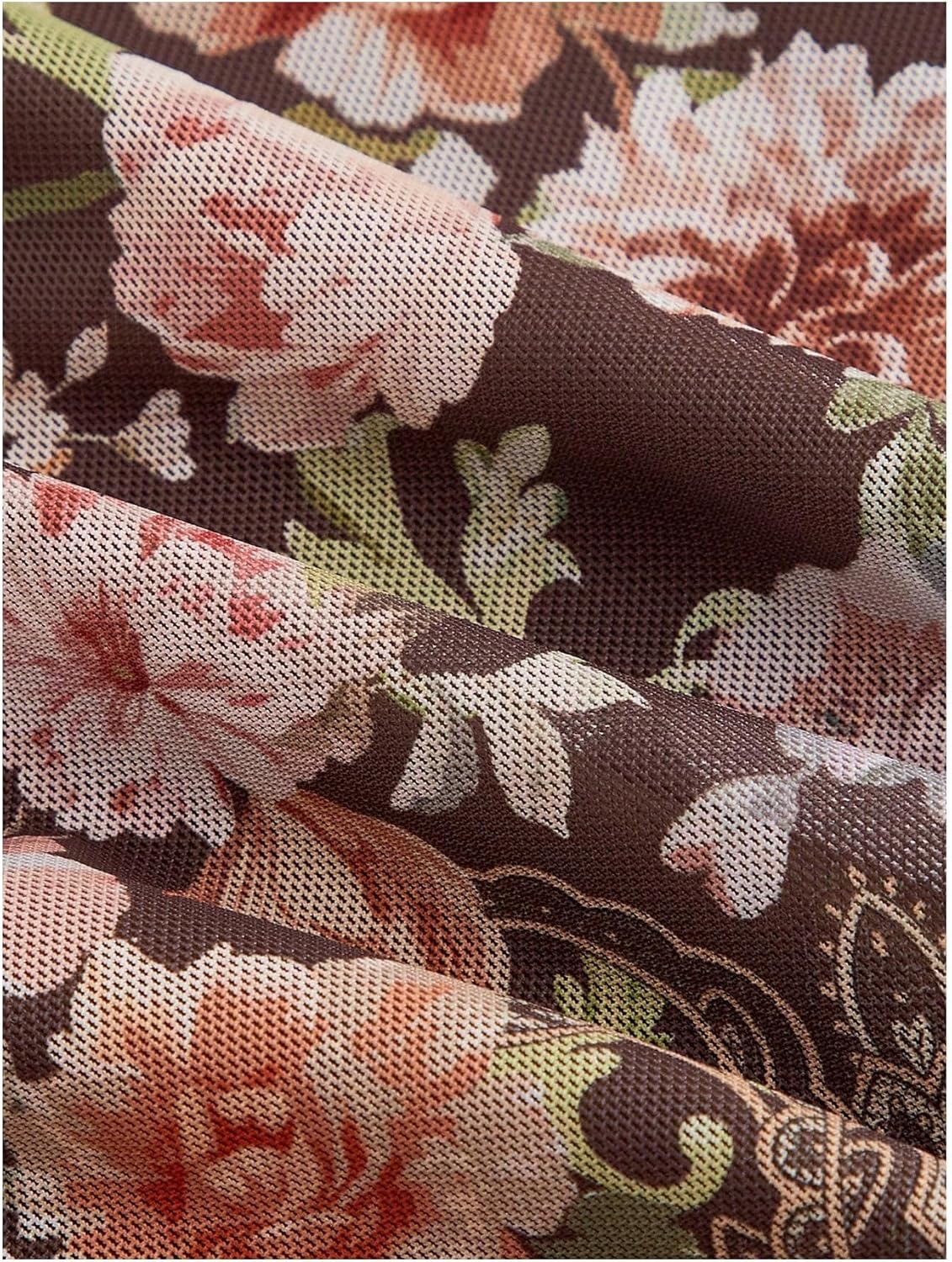 WDIRARA Women's Summer Boho Patchwork Print Spaghetti Strap Flared Short Cami Dress - Image 3