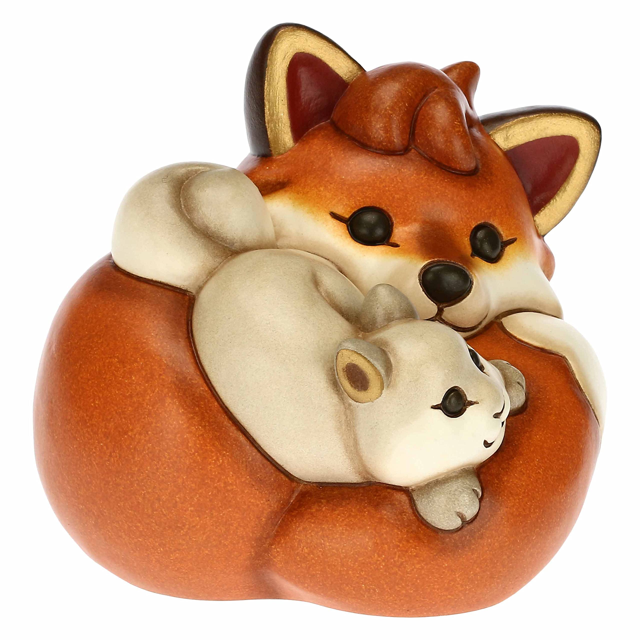 Thun - Volpe e Scoiattolo Sdraiati - Ceramica - Living, Icone - 11,7x10,46x10,6 cm h