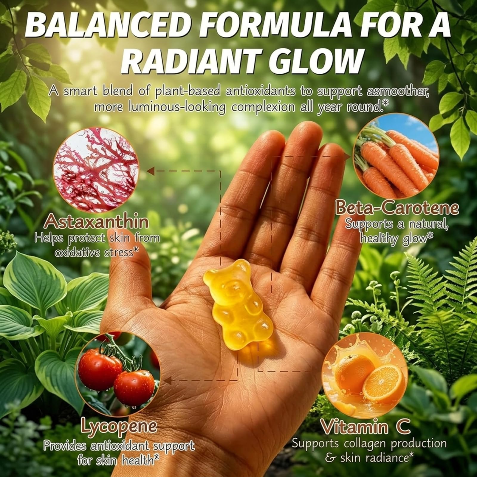 2 Paquets Gummies Autobronzant,Gommes de bronzage de la peau,Gummies bronzantes 2026 bronzage rapide sans soleil,lycopène, éclat de la peau et hydratation pour un éclat naturel