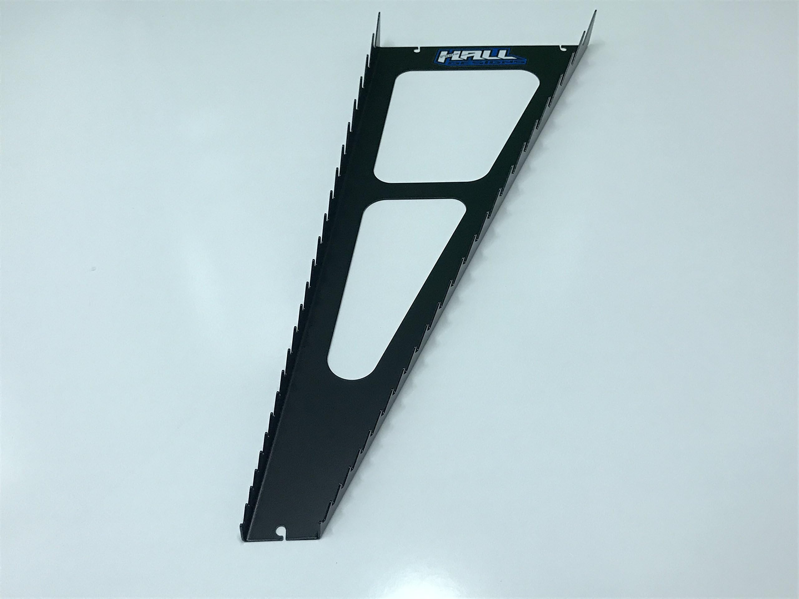 Wrench rack organizer by Hall Designs | 24 slot, steel, black. Made in USA