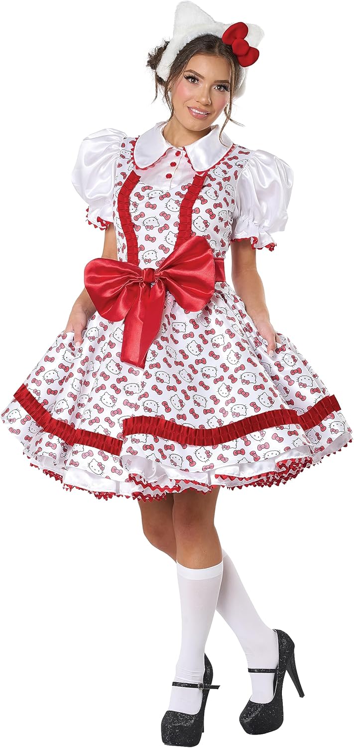 California Costumes Hello Kitty Classic Party Dress, Women's Large