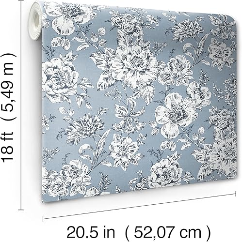 Miniatura 6 de RoomMates Papel tapiz autoadhesivo de Winifred azul
