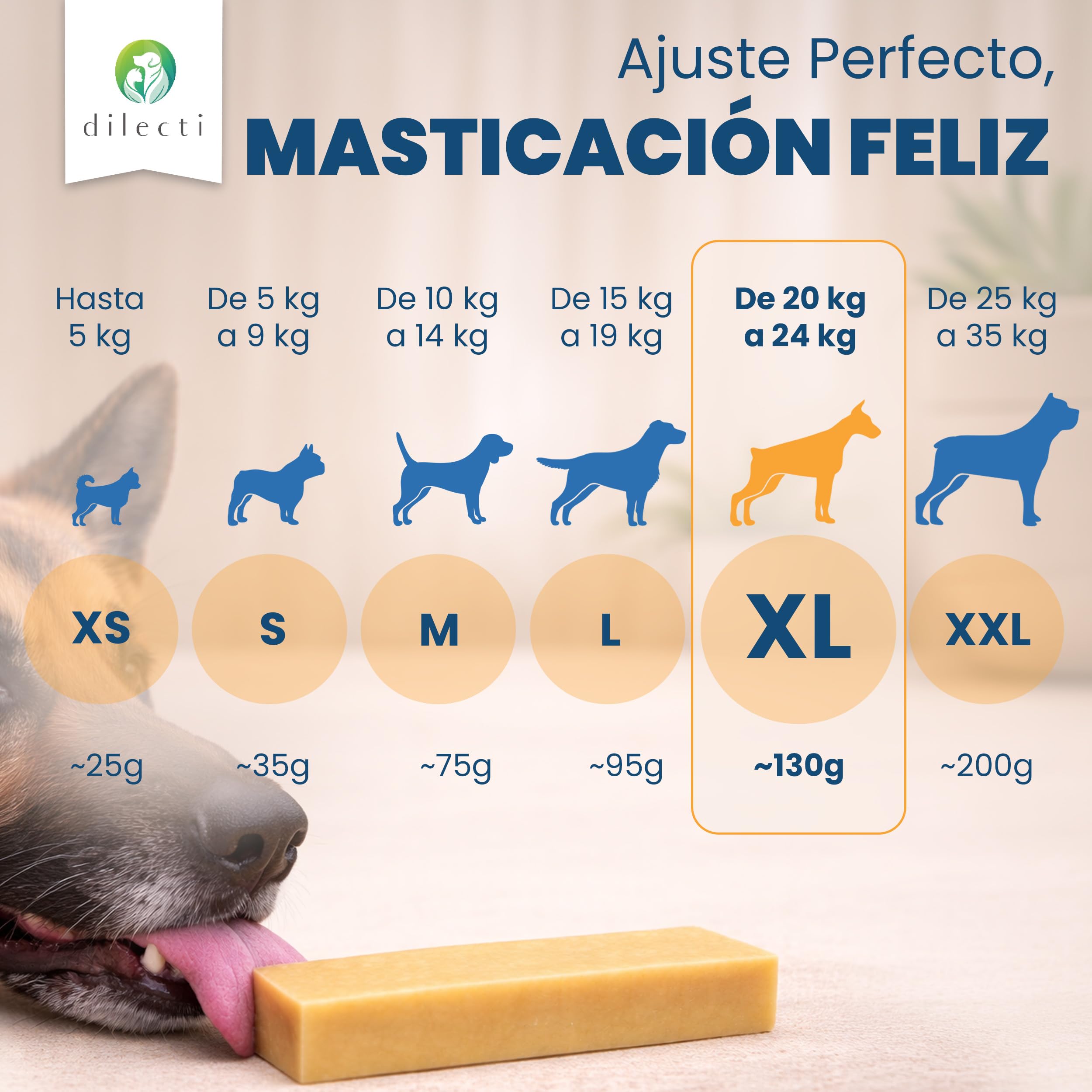 Huesos de Queso Naturales - Los Masticables Naturales Muy Sabrosos, Duros y Duraderos Mantendrán a su Perro Ocupado Durante un Tiempo. (Talla XL, Juego de 3)