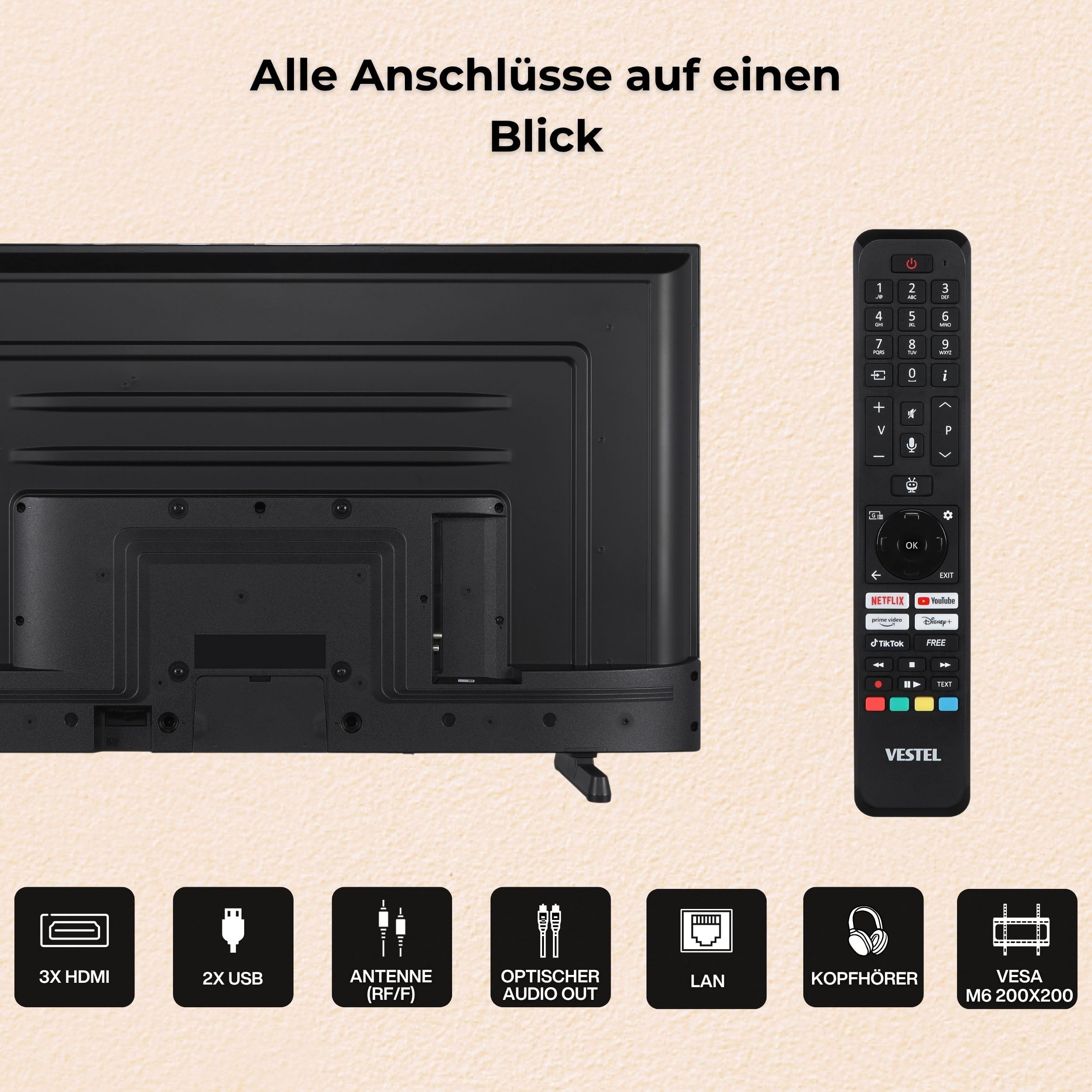 Vestel Fernseher Smart TV Powered by TiVo 55 Zoll – Bild 3