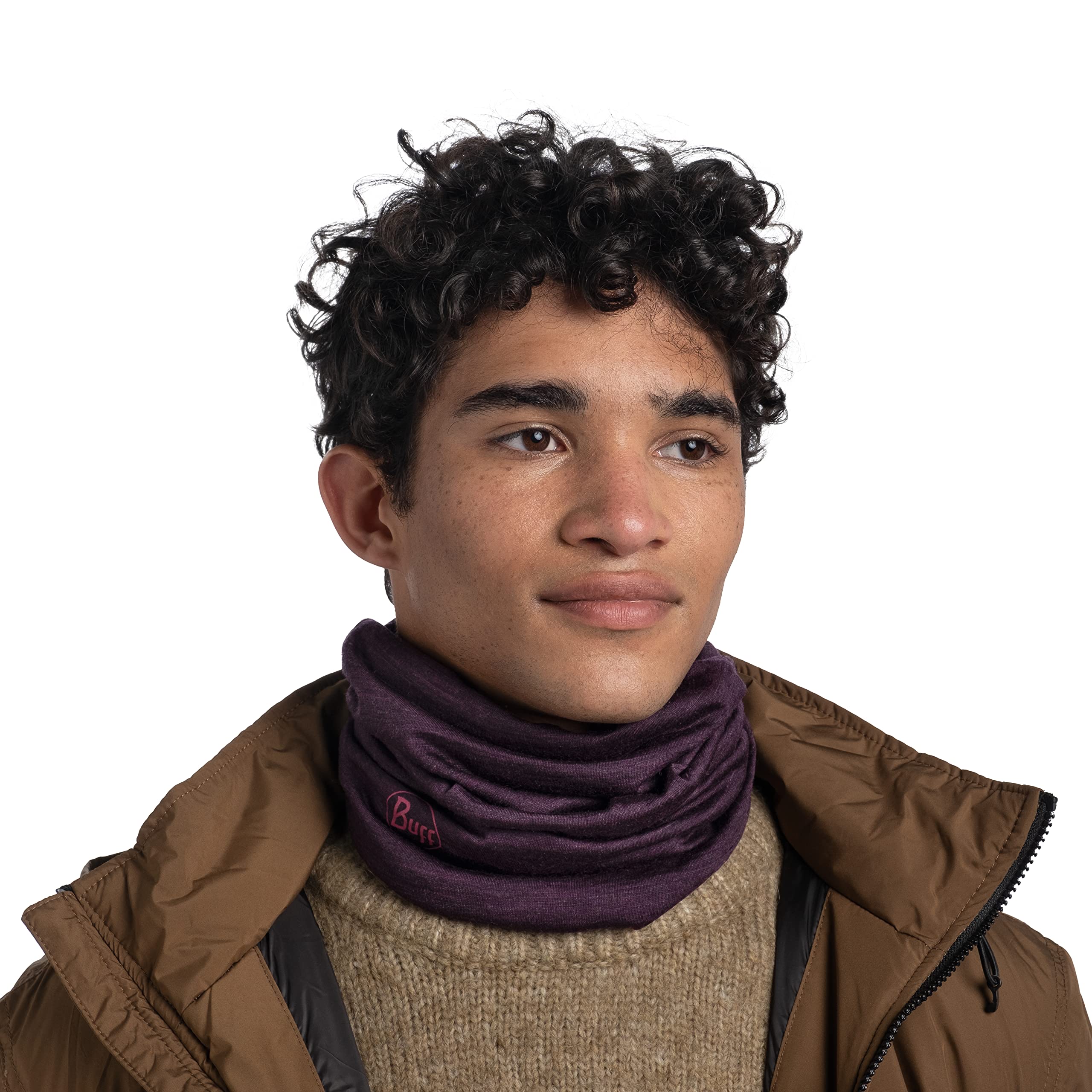 Buff Merino Lightweight 113010.603.10.00 Chusta Wielofunkcyjna, Bordowy, 35 cm
