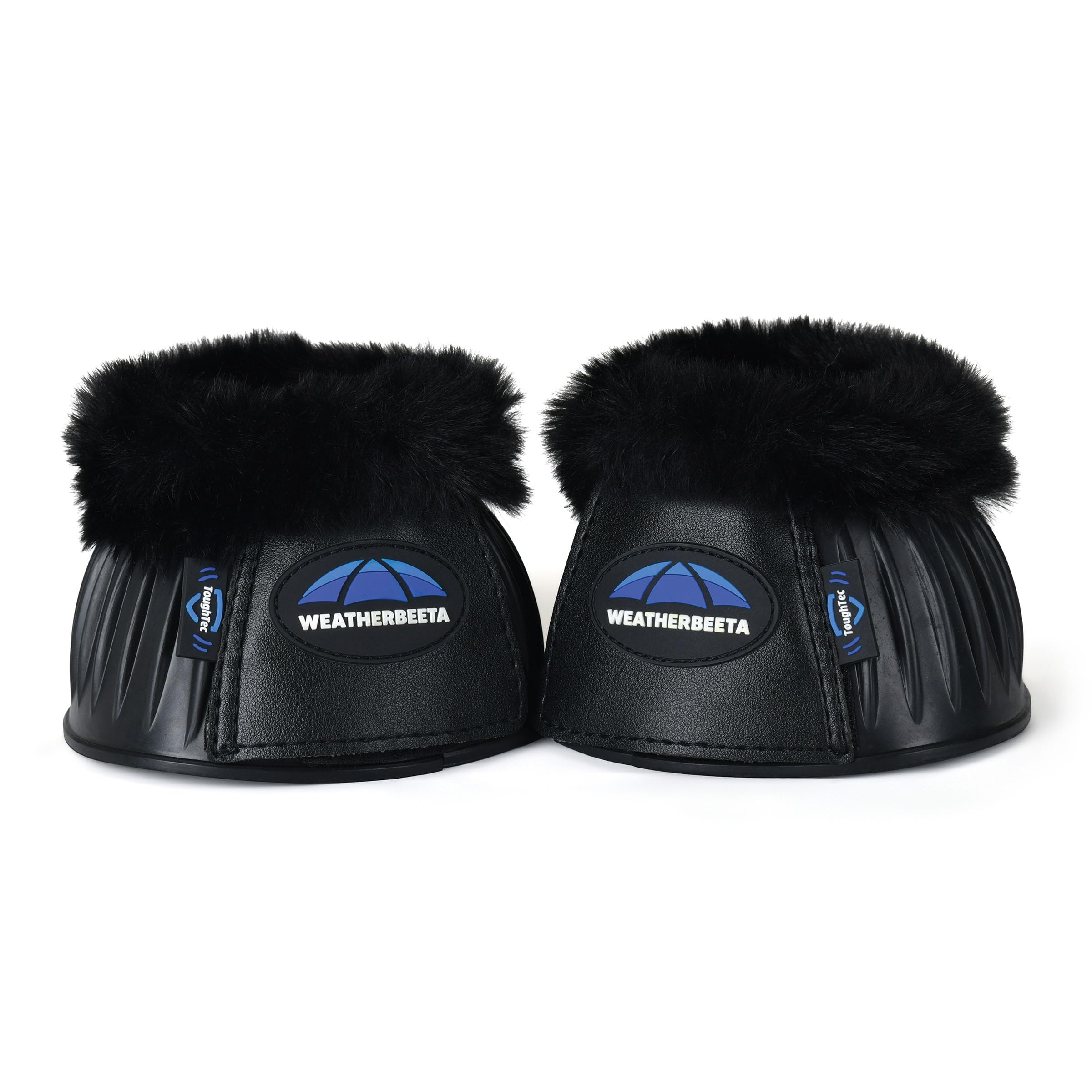 WeatherBeeta Tough-Tec Prime Fleece Trim Rubber Bell Boots, Black/Black, Large โ image 1