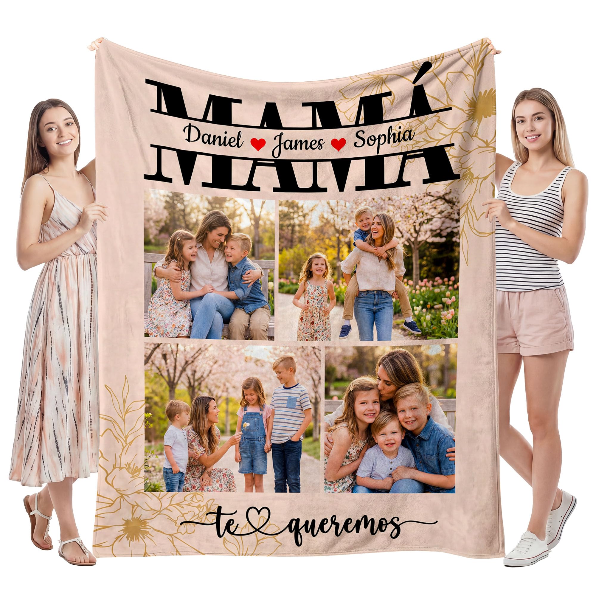 Easycosy Manta Personalizada con Foto y Texto-280 g/㎡, Manta sofá y Cama, Manta Personalizada Cuadros de Franela Ultra Suave, Idea Regalo para Parejas, Novia y Novio, Hecho en España