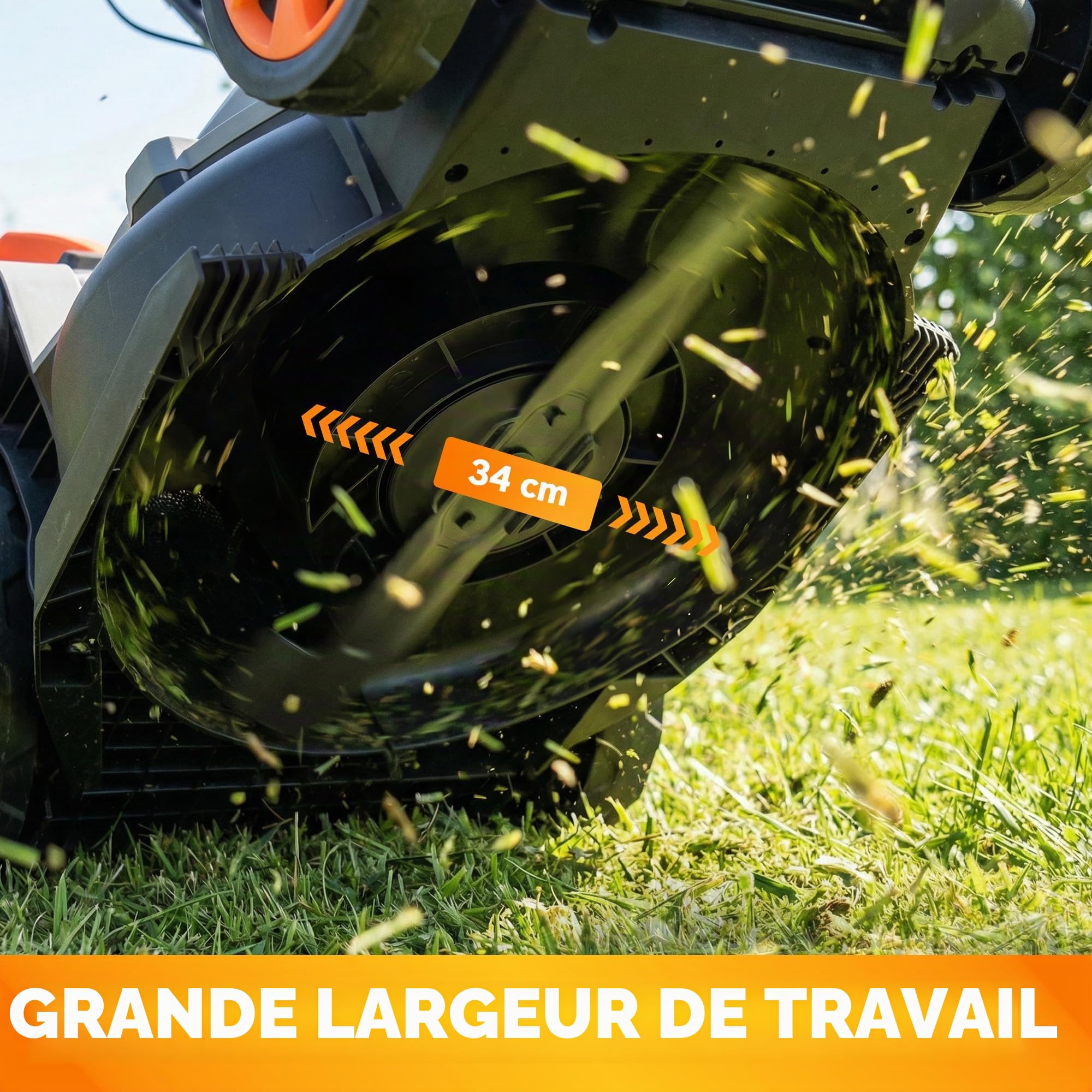 Outsunny Tondeuse électrique 1200W 34cm largeur de coupe sac 35L